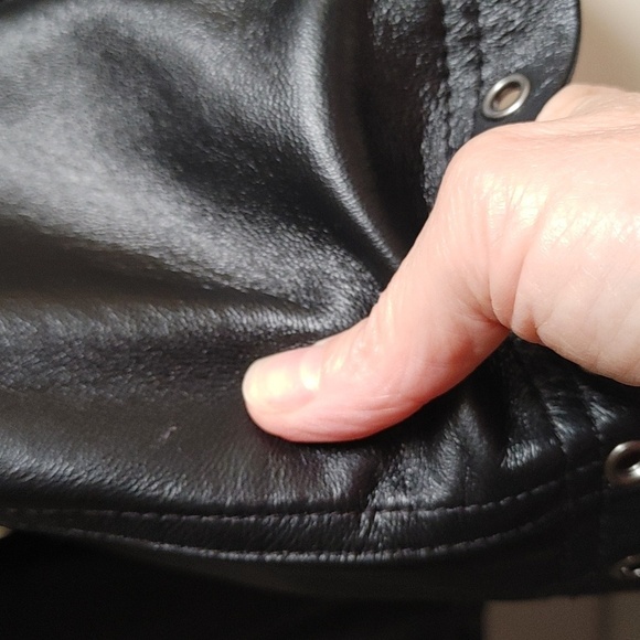 Bradley Black Leather Jacket Size PL - Picture 13 of 14